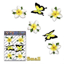 Carica l'immagine nel visualizzatore di Gallery, Plumeria frangipani bianca a fiore singolo + adesivi per auto piccoli... - Ilgrandebazar
