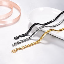 Carica l'immagine nel visualizzatore di Gallery, PROSTEEL Uomo Bracciale a Catena Cubana Incisione, Acciaio Argento - Ilgrandebazar