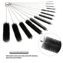 Carica l'immagine nel visualizzatore di Gallery, Vicloon Spazzola Bottiglia,13 Pezzi Set di Nylon Tube per Nero