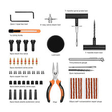 Carica l'immagine nel visualizzatore di Gallery, Kohree 98pcs Kit per Riparazione Pneumatici, Ripara Pneumatici Gomme...