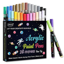 Carica l'immagine nel visualizzatore di Gallery, INMUA Pennarelli Acrilici 28 Colori per Dipingere,...
