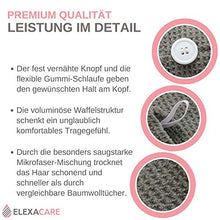 Carica l'immagine nel visualizzatore di Gallery, ELEXACARE turbante per capelli in microfibra. Set di 2 2x Grigio (Antracite) - Ilgrandebazar