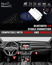 Carica l'immagine nel visualizzatore di Gallery, KOYOSO OBD2 Bluetooth, Mini OBD II ELM327 Wireless Auto Code Lettore...
