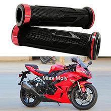 Carica l'immagine nel visualizzatore di Gallery, 7/8" Motociclo Manopole, Moto Manubri Alluminio Gomma per CBR Shadow Rosso - Ilgrandebazar