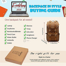 Carica l'immagine nel visualizzatore di Gallery, FANDARE  EverVanz Zaino in Tela per Computer Portatile da 15", Borsa 2. Brun