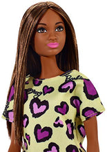 Carica l'immagine nel visualizzatore di Gallery, Barbie- Bambola Castana con Abito Giallo Cuoricini Viola Giocattolo per... - Ilgrandebazar