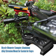 Carica l'immagine nel visualizzatore di Gallery, Alomejor Bicycle computer Mount aluminum extension ciclismo Nero