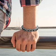Carica l'immagine nel visualizzatore di Gallery, Cupimatch Uomo Braccialetto Bracciale Catena Bici Acciaio Inossidabile Nero... - Ilgrandebazar