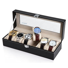 Carica l'immagine nel visualizzatore di Gallery, Readaeer scatola porta orologi per 6 Box Storage con coperchio in...