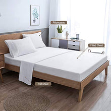 Carica l'immagine nel visualizzatore di Gallery, Veeyoo - Set biancheria da letto con tessuto Singolo (99 cm × 190 cm), Bianca