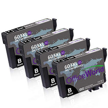 Carica l'immagine nel visualizzatore di Gallery, OFFICEWORLD 603XL (4 Nero) Cartucce d'inchiostro Sostituzione per 4 Nero