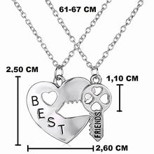 Carica l'immagine nel visualizzatore di Gallery, AKIEE pendente collana Best Friends Forever BFF Cuore E Chiave - Ilgrandebazar