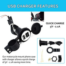 Carica l'immagine nel visualizzatore di Gallery, Supporto cellulare moto con caricatore usb 2.1A carica veloce supporto... - Ilgrandebazar