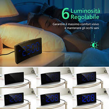 Carica l'immagine nel visualizzatore di Gallery, Holife Sveglia Digitale, da Comodino, 1. Blu con Adattatore - Ilgrandebazar