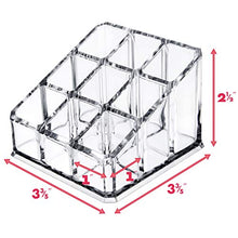 Carica l'immagine nel visualizzatore di Gallery, Acrylicase acrilico trucco e rossetto organizzatore, 9 slot per schede,... - Ilgrandebazar