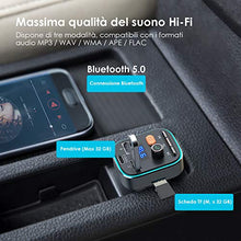 Carica l'immagine nel visualizzatore di Gallery, Trasmettitore FM Bluetooth 5.0 per Auto ieGeek, 8 Colori Controluce Pulsante...