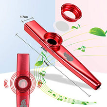 Carica l'immagine nel visualizzatore di Gallery, Anpro 6 Pezzi Kazoo in metallo con sei membrane flauto membrana bocca Kazoo... - Ilgrandebazar