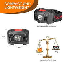 Carica l'immagine nel visualizzatore di Gallery, Linkax Lampada Frontale LED USB Ricaricabile Torcia Lampade da...