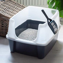 Carica l'immagine nel visualizzatore di Gallery, Iris Ohyama, lettiera per gatti con pala - Cat Litter Box - plastica, Grigio