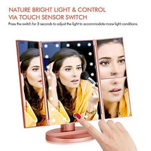 Carica l'immagine nel visualizzatore di Gallery, Specchio Trucco,HOMI per Il Trucco con Luce 1x / 2X / 3X Oro Rosa