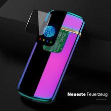 Carica l'immagine nel visualizzatore di Gallery, ASANMU Accendino Elettrico, USB Ricaricabile Antivento Colore - Ilgrandebazar