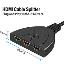 Carica l'immagine nel visualizzatore di Gallery, HDMI Switch | GANA Placcato Oro Splitter Cavo | Switcher | 3 in 1...