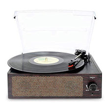 Carica l'immagine nel visualizzatore di Gallery, Giradischi Bluetooth Portatile a Tre Velocità (33 1/3, 45 E 78 Giri), Brown