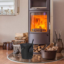 Carica l'immagine nel visualizzatore di Gallery, Relaxdays Secchio Raccogli Cenere con Coperchio e Paletta, 19 L, per Camino...