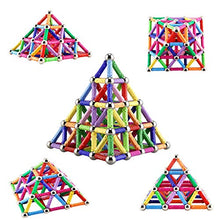 Carica l'immagine nel visualizzatore di Gallery, Veatree 206 Pezzi Puzzle Blocchi magnetici Giocattoli, 10colors-206pcs
