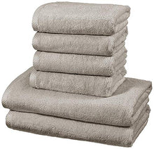 Carica l'immagine nel visualizzatore di Gallery, AmazonBasics - Set di asciugamani ad 2 teli bagno + 4 asciugamani, Platino - Ilgrandebazar