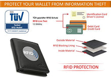 Carica l'immagine nel visualizzatore di Gallery, Portafoglio nero in vera pelle formato verticale - PROTEZIONE RFID - del... - Ilgrandebazar