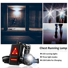 Carica l'immagine nel visualizzatore di Gallery, Running Light Ricaricabile USB, SGODDE Luce Corsa 2 Modi 500 LM Impermeabile...