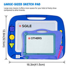 Carica l'immagine nel visualizzatore di Gallery, SGILE Grande Lavagna Magnetica per Bambini 2, 3, 4 Anni, Lavagnetta Blu - Ilgrandebazar