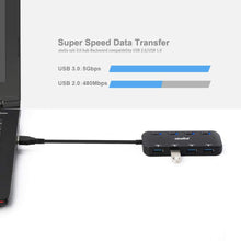 Carica l'immagine nel visualizzatore di Gallery, Atolla Hub USB 3.0 4 Porte Super Sottile per Trasmissione Dati Alta... - Ilgrandebazar