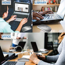 Carica l'immagine nel visualizzatore di Gallery, Mouse wireless Bluetooth silenzioso ricaricabile - Grigio