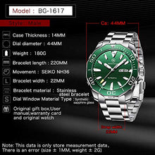 Carica l'immagine nel visualizzatore di Gallery, BERSIGAR Migliori orologi automatici da uomo - Seiko NH36 movimento - Verde - Ilgrandebazar