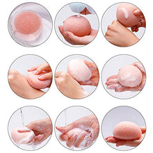 Carica l'immagine nel visualizzatore di Gallery, Konjac Spugna, 5 Pezzi Miss Gorgeous Spugna Viso e Corpo con Tè Verde, 100%... - Ilgrandebazar