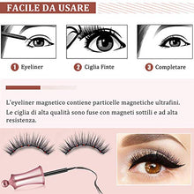 Carica l'immagine nel visualizzatore di Gallery, Ciglia Finte Magnetiche, Eyeliner Magnetico Impermeabile e Set Di Ciglia...