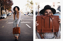 Carica l'immagine nel visualizzatore di Gallery, ECOSUSI Borsa Messenger a Tracolla Vintage Zaini Casual Donna Marrone1