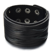 Carica l'immagine nel visualizzatore di Gallery, COOLSTEELANDBEYOND Multi-strand, Uomo Braccialetto di Cuoio, Cuoio Fascia di... - Ilgrandebazar