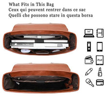 Carica l'immagine nel visualizzatore di Gallery, ECOSUSI Borsa Messenger a Tracolla Vintage Zaini Casual Donna Marrone1