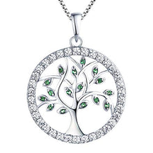 Carica l'immagine nel visualizzatore di Gallery, YL Collana per Donna in Argento 925 con Ciondolo e AAA Smeraldo Simulato - Ilgrandebazar