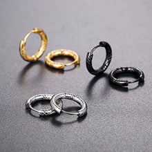 Carica l'immagine nel visualizzatore di Gallery, Oidea Orecchini cerchio Uomo Donna Acciaio inossidabile Argento Nero Oro 18mm - Ilgrandebazar
