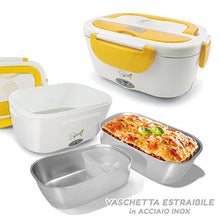 Carica l'immagine nel visualizzatore di Gallery, SPICE Amarillo inox Scaldavivande portatile Lunch Box con vaschetta 1,5 L - Ilgrandebazar