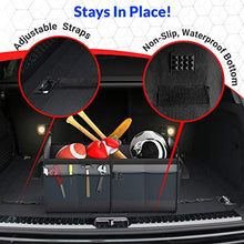 Carica l'immagine nel visualizzatore di Gallery, FORTEM Organizer Bagagliaio Auto, Borsa Cofano 2 SCOMPARTI, GRIGIO - Ilgrandebazar