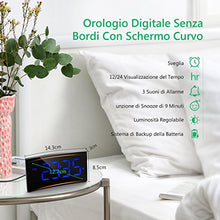 Carica l'immagine nel visualizzatore di Gallery, Holife Sveglia Digitale, da Comodino, 1. Blu con Adattatore - Ilgrandebazar
