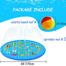Carica l'immagine nel visualizzatore di Gallery, aovowog Tappetino Gioco d'Acqua per Bambini,170cm/68'' Splash Pad Sprinkler...