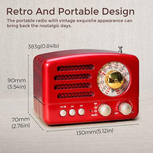 Carica l'immagine nel visualizzatore di Gallery, PRUNUS Radio a transistor ricaricabile Bluetooth in stile Classico Retro...