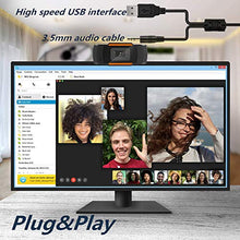 Carica l'immagine nel visualizzatore di Gallery, FONCBIEN Webcam 720P Full HD con Microphone per PC Regolabile Web