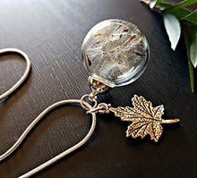Carica l'immagine nel visualizzatore di Gallery, Ciondolo foglia d'acero Catena ARGENTO STERLING collana di tarassaco e... - Ilgrandebazar